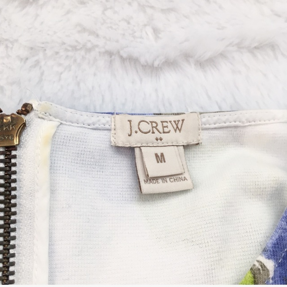 J. Crew Green and White Floral Peplum Top - Picture 5 of 6